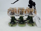 Cast Iron Cordial Holder and Cordials