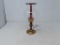 SOLIDBRASS CANDELABRUM WITH CUT GLASS COVER