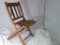 VINTAGE WOODEN CHILDS FOLDING CHAIR