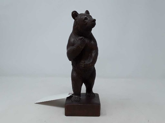 LIGHT WEIGHT DARK BEAR FIGURE 10.25"H'