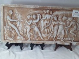 STONE WALL HANGING W/ ANCIENT GREEKS DANCING