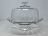ELEGANCE FOOTED CAKE PLATE WITH GLASS DOME