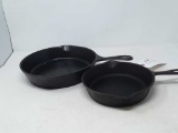 2 CAST IRON SKILLETS (NO NAME ON BOTTOM) 8  & 5.X