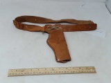 VINTAGE MATTEL SHOOTIN SHELL FANNER, COW HIDE