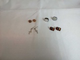 Sterling Lot of Four Pairs Post Earrings 0.4oz