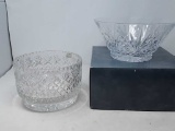 2 LARGE CRYSTAL BOWLS FROM LAUSITZER & J.G. DURAND