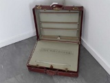 TOMMYTRAVELER LEATHER SUITCASE WITH RACKS/DIVIDERS