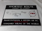 VINTAGE TRANSCONTINENTAL & WESTERN AIR SIGN