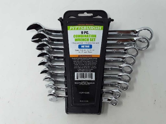 Pittsburgh 9PC. metric combination wrench set.