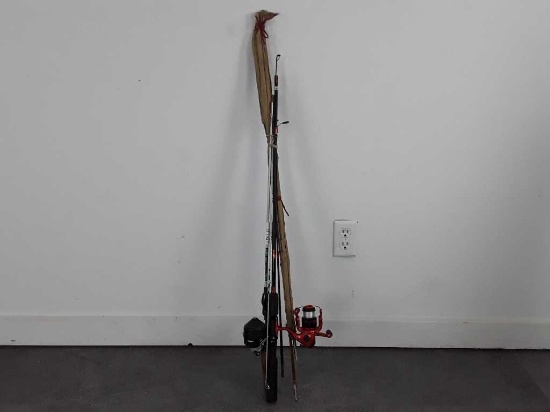 Lot of Three Vintage fishing Poles