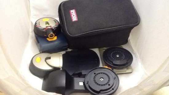 LAZER LEVELS AND LIGHTS FROM RYOBI IN BAG