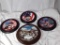 4 CLOWN PLATES 3 BY RED SKELTON & 1 RON LEE