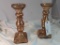 PAIR OF PILLAR STYLE CANDLE HOLDERS 11.75