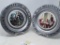 2 VINTAGE PEWTER PLATES- US INDEPENDENCE THEMED