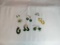 Green & Yellow Fashion Earrings -7 Pairs,1 Pendant