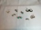 Teal, Silver & White Fashion Earrings- 8 Pairs