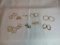 Gold, Pink & Pearly Fashion Earrings- 10 Pair