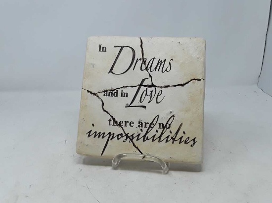 WALL TILE "IN DREAMS AND IN LOVE THERE ARE NO...: