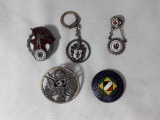 ASSORTMENT OF 5 GOVERMENT/ WAR RELATED PINS