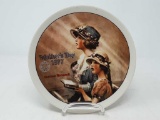 MOTHER'S DAY 1977 NORMAN ROCKWELL PLATE