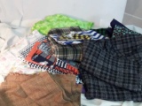 LOT OF VARIOUS SIZE AND COLORED FABRICS