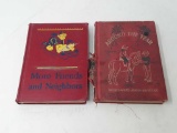 2 VINTAGE RED STORY BOOKS