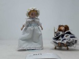 2 CERAMIC DOLLS | ONE WITH STAND