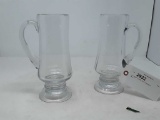 2 FLOWER VASES WITH HANDLES