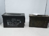 2 EMPTY AMMO CANS 1- 240 CT 30 CAL, 2-600 CT 556