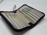 12 PAINT BRUSHES IN A CARRYING CASE
