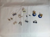 Blue & Silver Fashion Earrings- 10Pairs