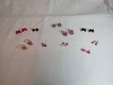 Pinks, Blacks & Silver Fashion Earrings- 10Pair