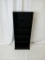 Small black pressed wood bookcase