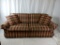 LAZBOY RED AND BEIGE STRIPED SOFA