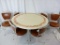 Vintage round dinning table and 6 chairs