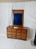 Mission style dresser with mirror