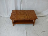 Mission style oak coffee table