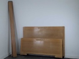 Full size oak headboard and footboard