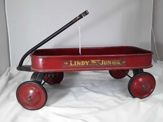 VINTAGE E. SHELDON CH. LINDBERGH RED WAGON