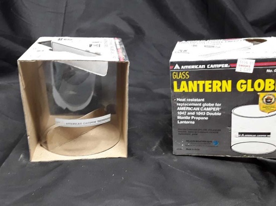 2 GLASS LANTER GLOBES