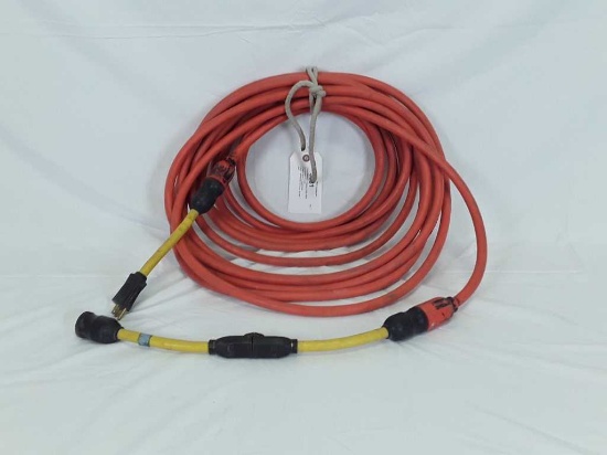 THICK ORANGE POWER CORD WITH DIFFERENT PLUGS