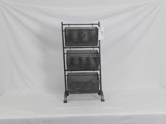 SIVER ORGANIZER WITH 3 SHELVES