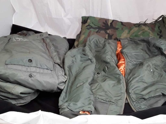 ARMY PANTS AND JACKET WITH BLANKET- GOOD CONDITION