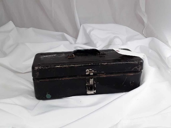 FISHING BOX FULL OF TREBLE HOOKS WITH WEIGHTS