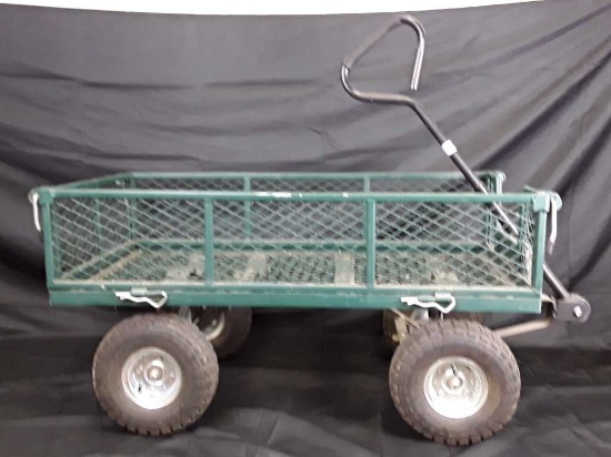 METAL GARDEN WAGON W/REMOVABLE SIDES
