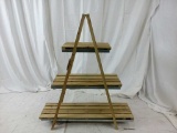 3 Tier Wood Storage Display Ladder