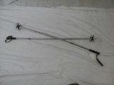 VINTAGE GALVANIZED SKI POLES