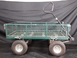 METAL GARDEN WAGON W/REMOVABLE SIDES