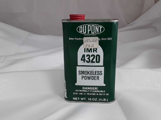 1 Tin of Du Pont IMR 4320 Smokeless Powder.