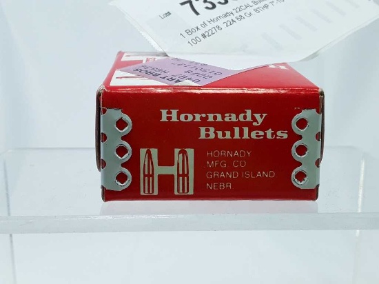 1 Box of Hornady 22CAL Bullets Only